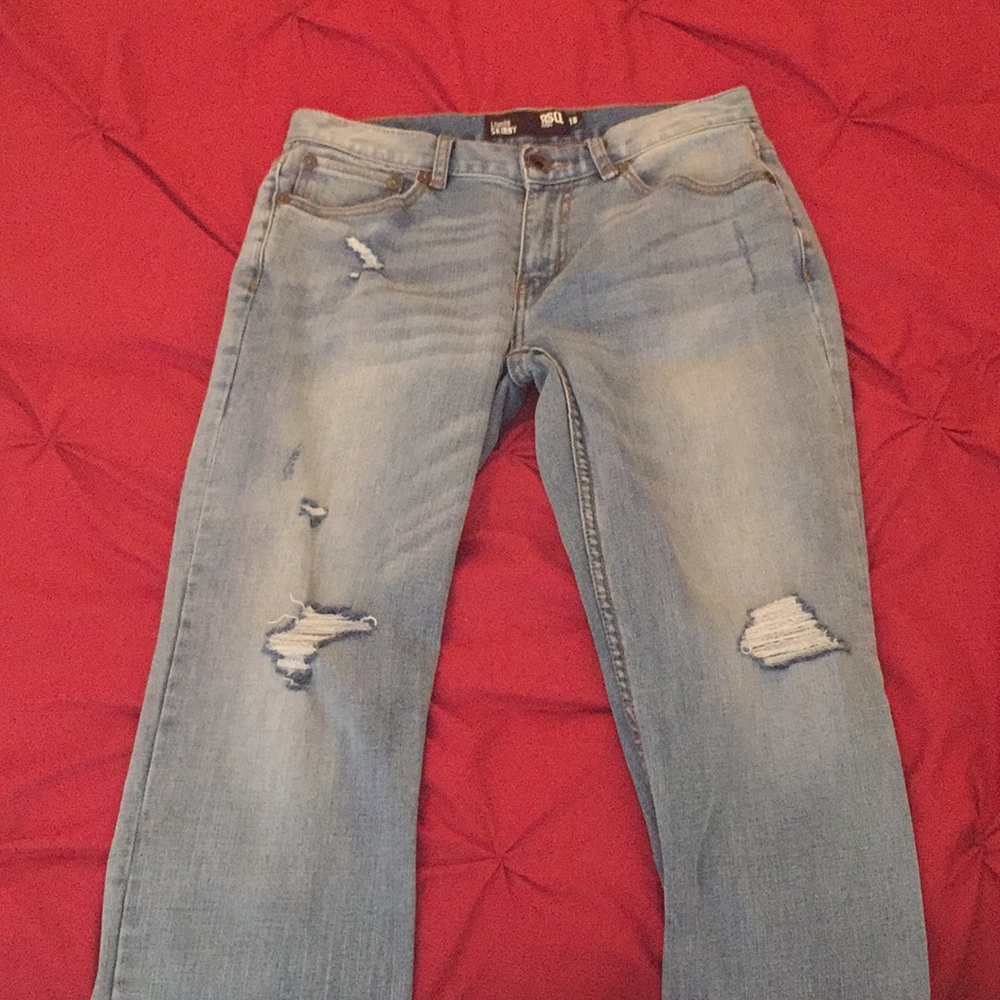 Blue rsq ripped skinny jeans